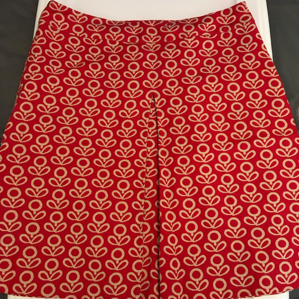 Boden jacquard pleat skirt coral us10 uk14
